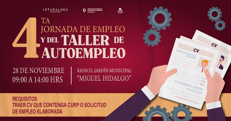 ¡Asiste a la Cuarta Jornada de Empleo y Taller de