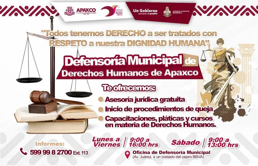 1701725702 CONOCE LA DEFENSORIA MUNICIPAL DE DERECHOS HUMANOS DE APAXCO jpg