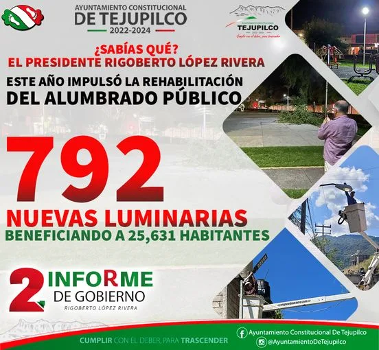 1701900913 SegundoInformeDeGobierno RLR ¡El alumbrado publico de Tejupilco avanza jpg