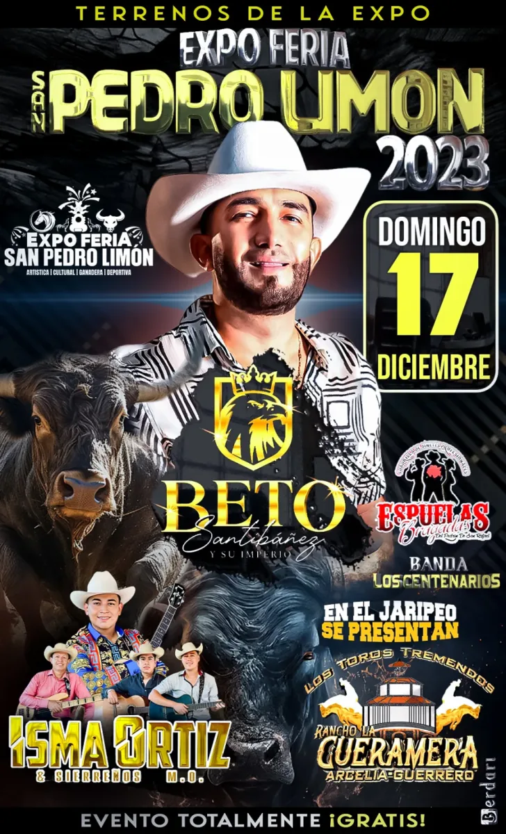 1702037272 Cartelera Oficial de la Expo Feria San Pedro Limon 2023 scaled