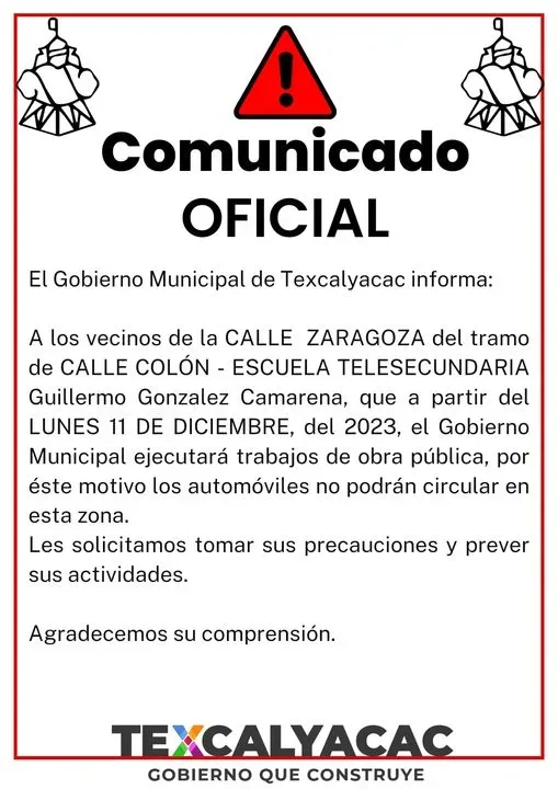 1702210692 COMUNICADO OFICIAL El Gobierno Municipal de Texcalyacac informa Texcalyacac jpg webp