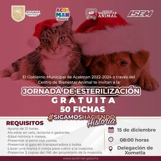 1702526796 Jornada de Esterilizacion Gratuita en Acolman Renace Horarios y Sede jpg webp