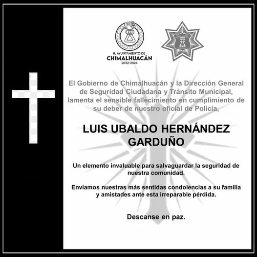 1703787606 Lamentamos profundamente el sensible fallecimiento del Oficial de Policia Luis jpg