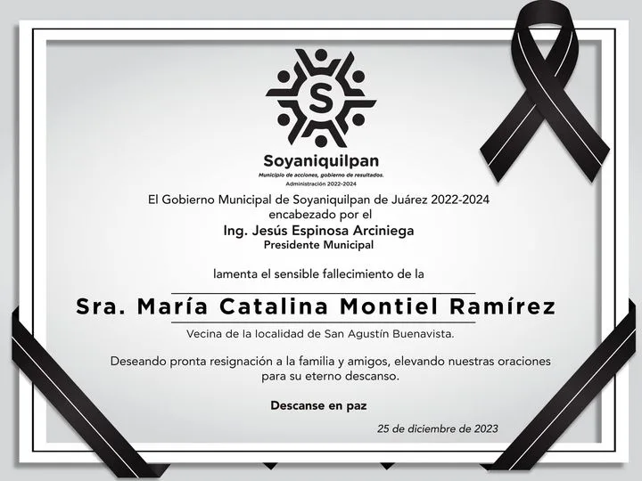 1703795767 Lamentamos el sensible fallecimiento de la Sra Maria Catalina Montiel jpg