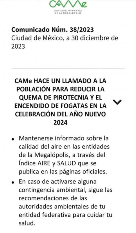 1703967127 Comunicado por parte de la Comision Ambiental de la Megalopolis jpg