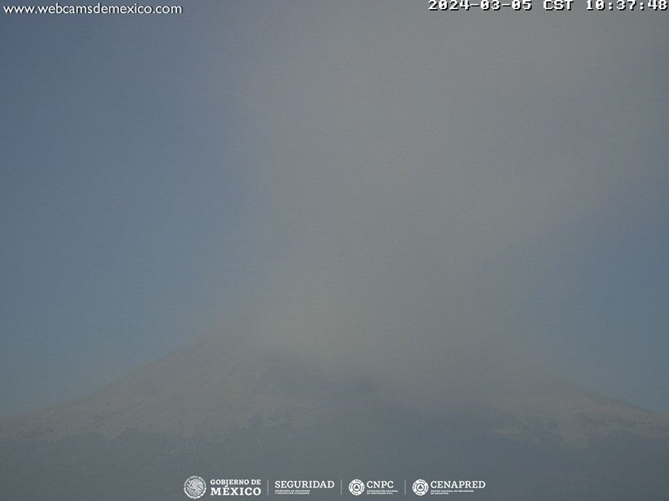 1709691272 356 ACTIVO EL VOLCAN POPOCATEPETL PERO CONTINUA EN SEMAFORO AMARILLO FASE