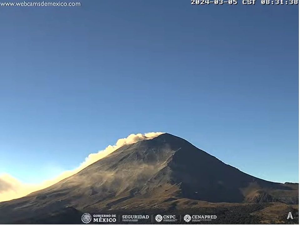 1709691272 696 ACTIVO EL VOLCAN POPOCATEPETL PERO CONTINUA EN SEMAFORO AMARILLO FASE