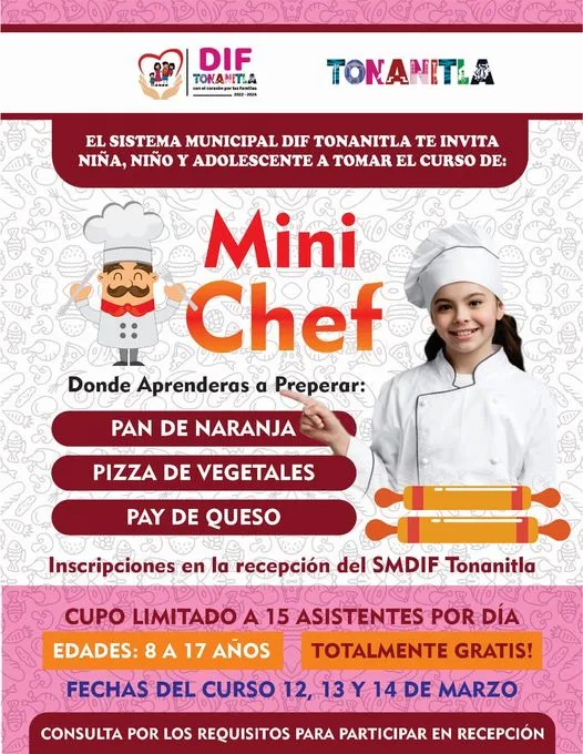 1709775534 El SMDIF te invita a curso MINI CHEF Consulta requisitos jpg