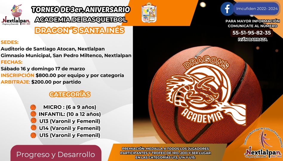 ¡Celebra el tercer aniversario de la academia de basquetbol Dragons