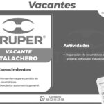 La empresa Truper tiene disponibles las siguientes vacantes. Si estás