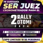 Participa como Juez Cronometrador para el 2o Rally Otomí.