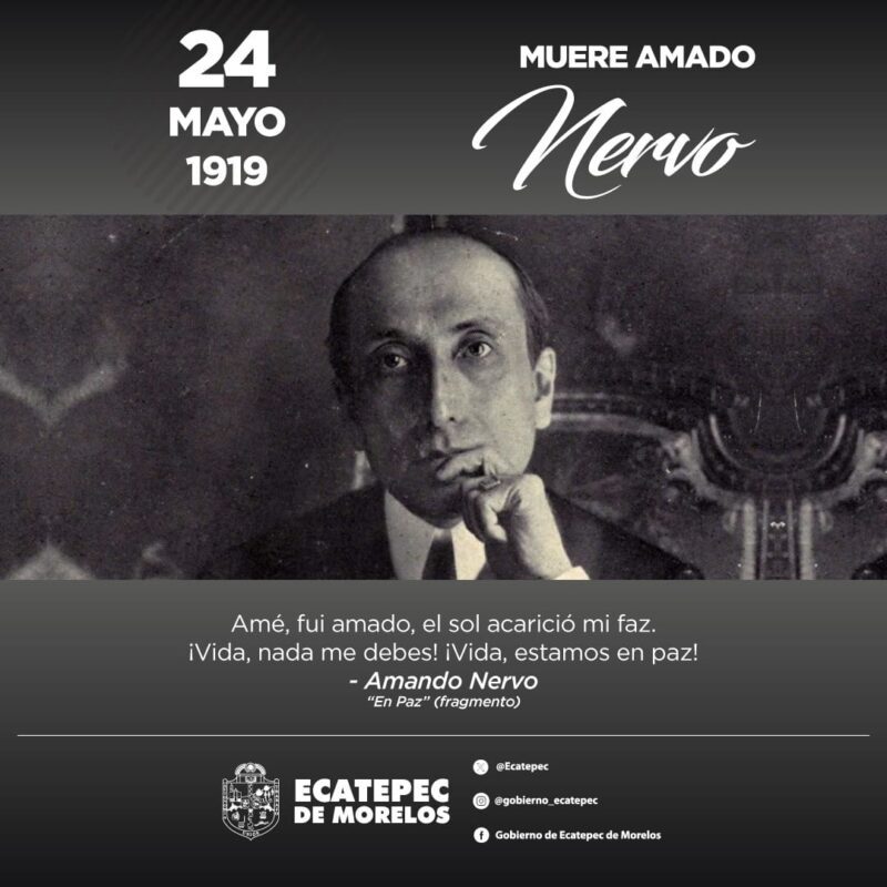 El poeta y diplomatico Amado Nervo murio en Montevideo Uruguay