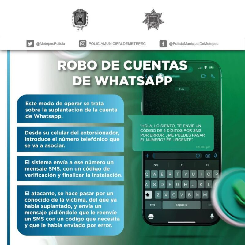 ¿Sabes cómo opera el robo de cuenta de WhatsApp? Te compartimos la información