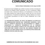 #Comunicado | H. Ayuntamiento anuncia aplicación de “Ley Seca”.