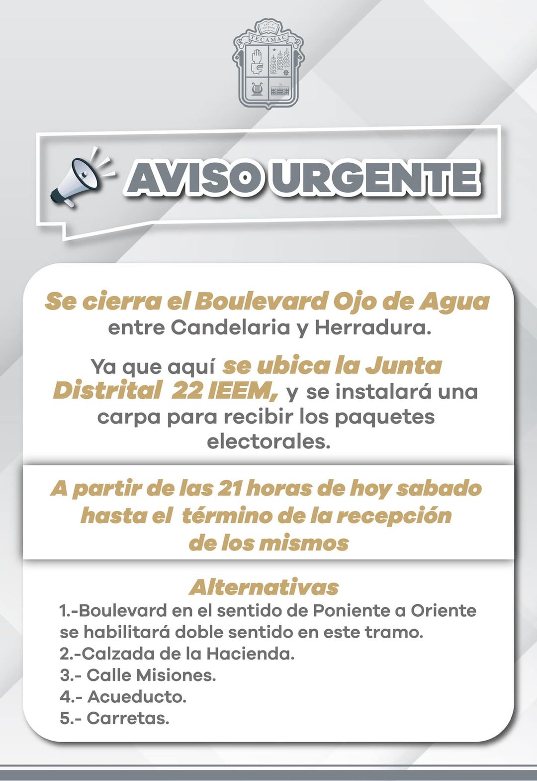 Aviso importante