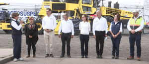 Sheinbaum da banderazo a nuevos trenes de repavimentación en Acolman,…